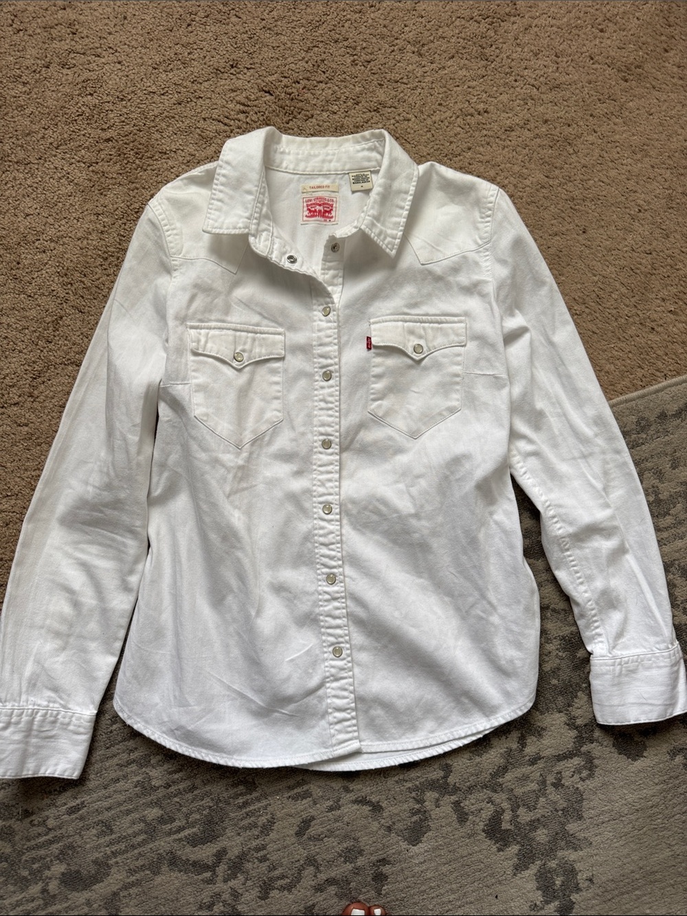 Levi's White Women’s Button-Down Shirt